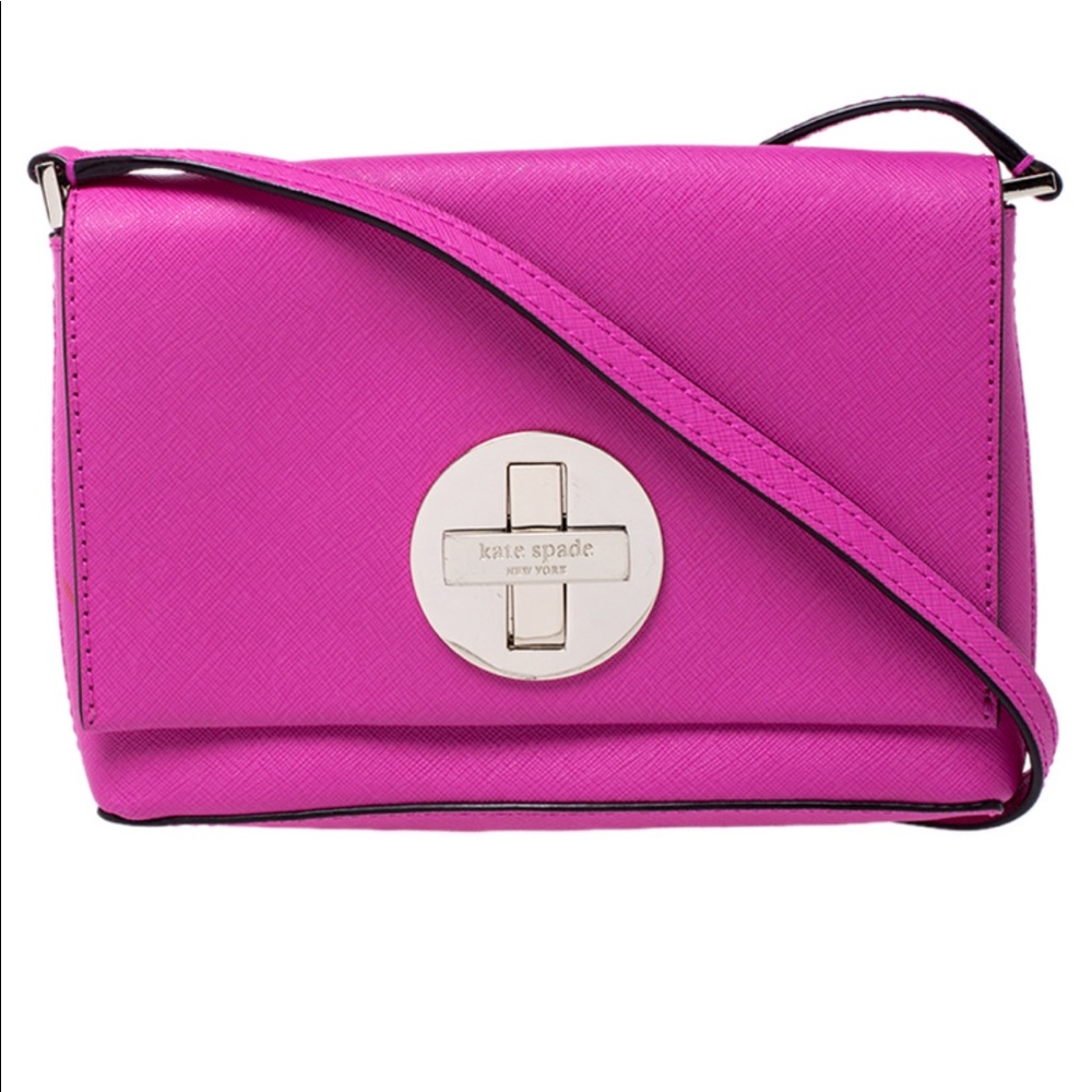 Kate Spade Hot Pink Leather Crossbody Bag